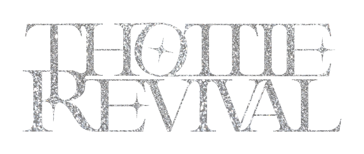 Thottie Revival silver sparkle logo